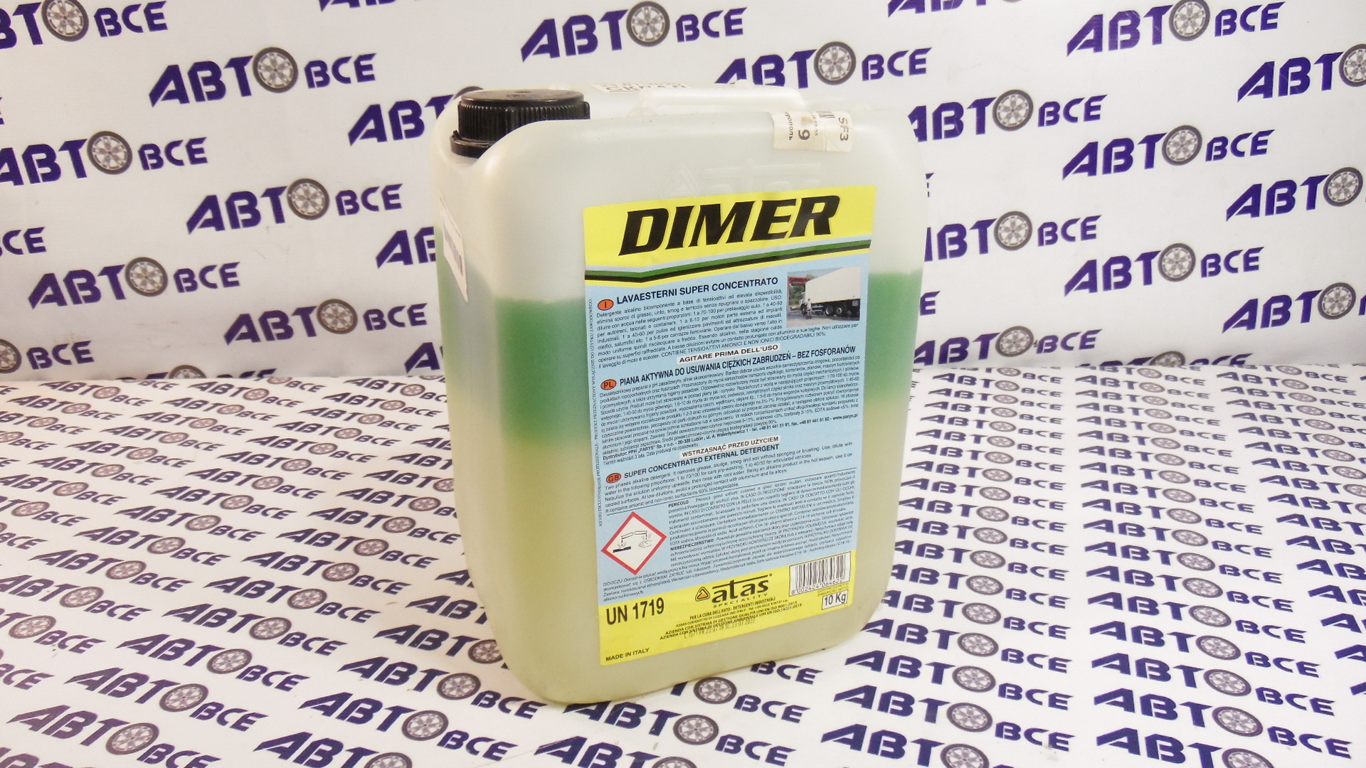 Шампунь для авто (концентрат) DIMER  (без фосфатов) активная пена 10кг ATAS